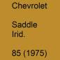 Preview: Chevrolet, Saddle Irid., 85 (1975).